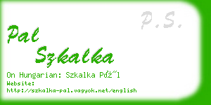 pal szkalka business card